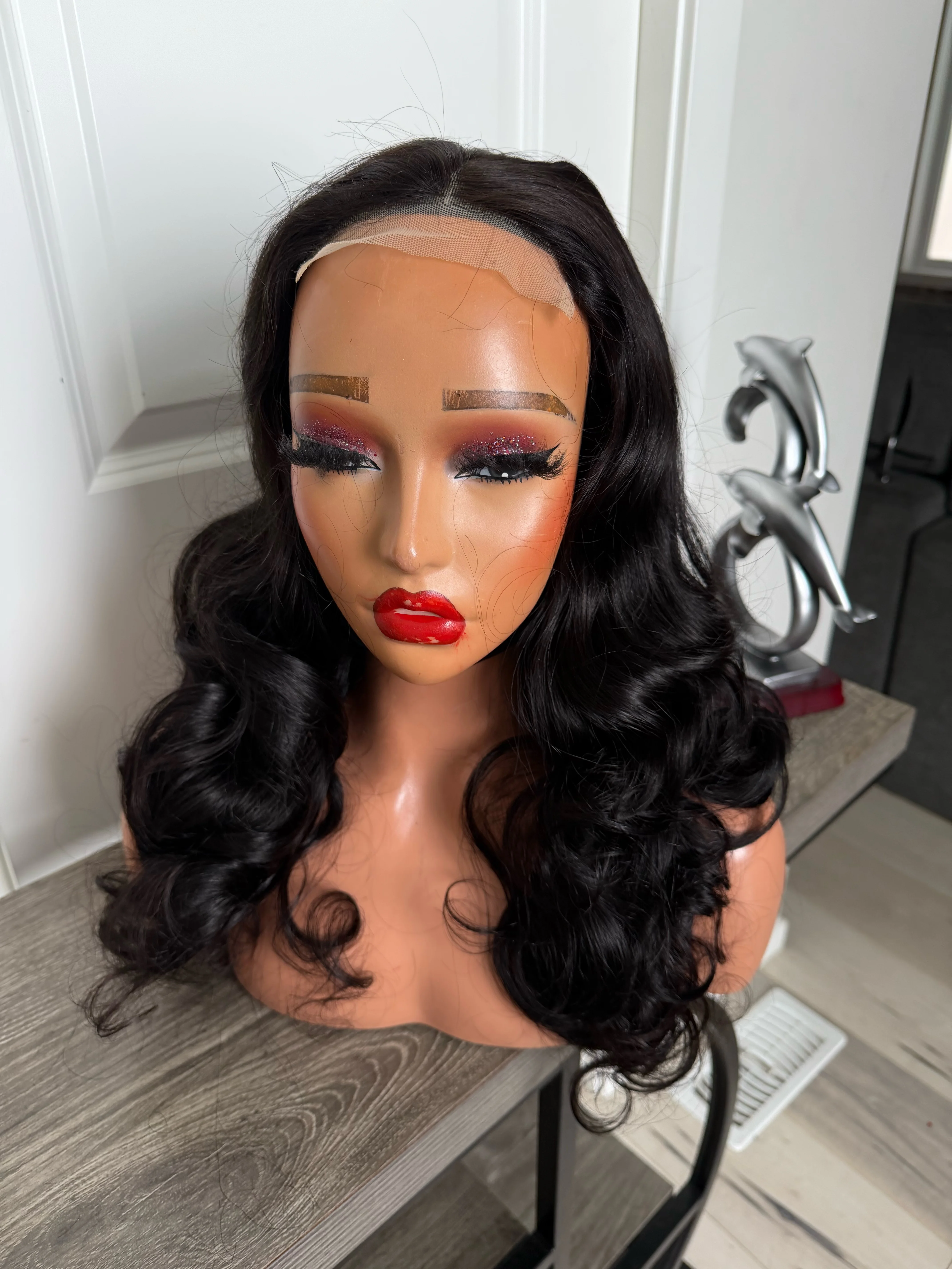 Raw  quality natural color wavy wig