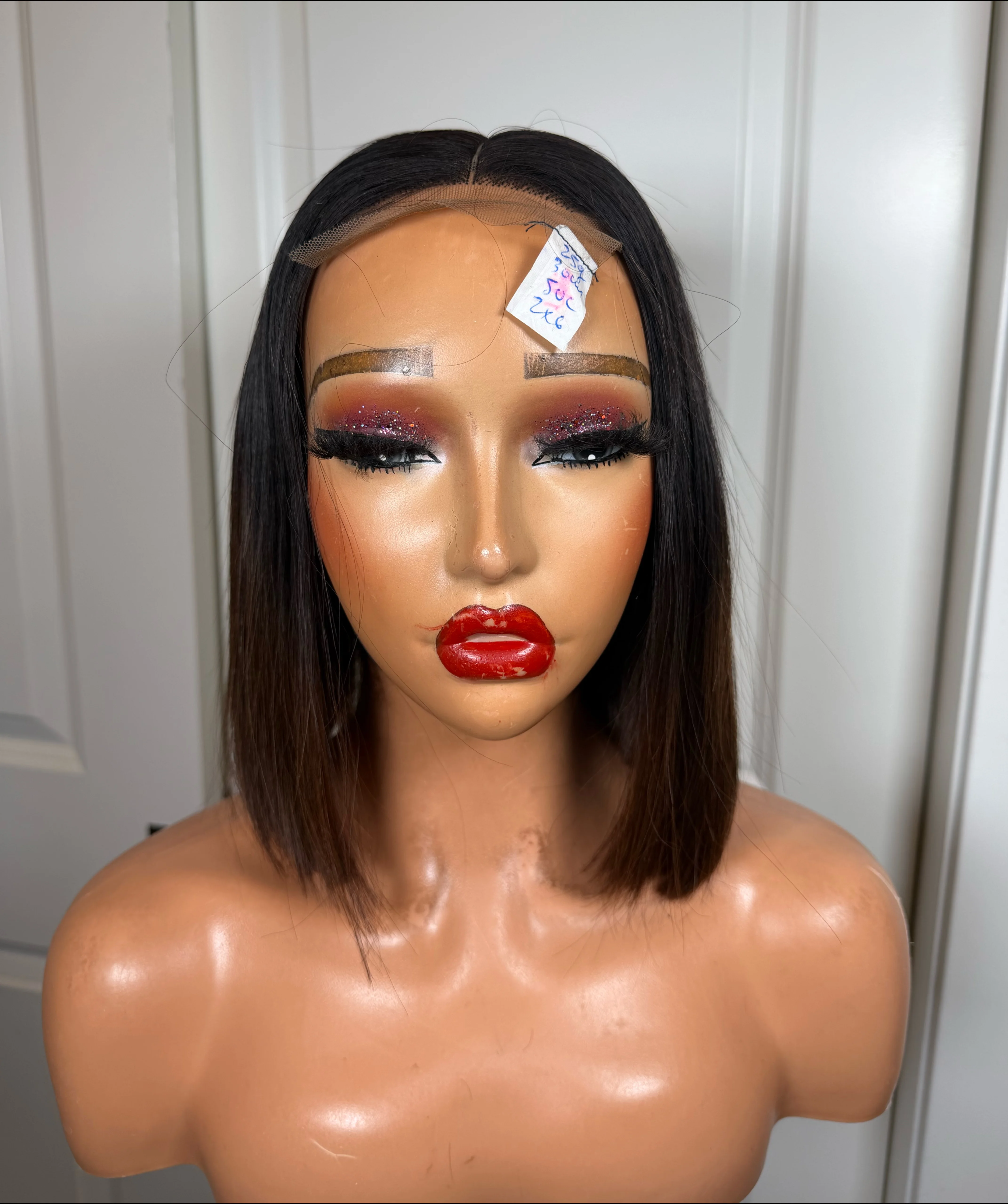 Ombré brown two tone short bone straight