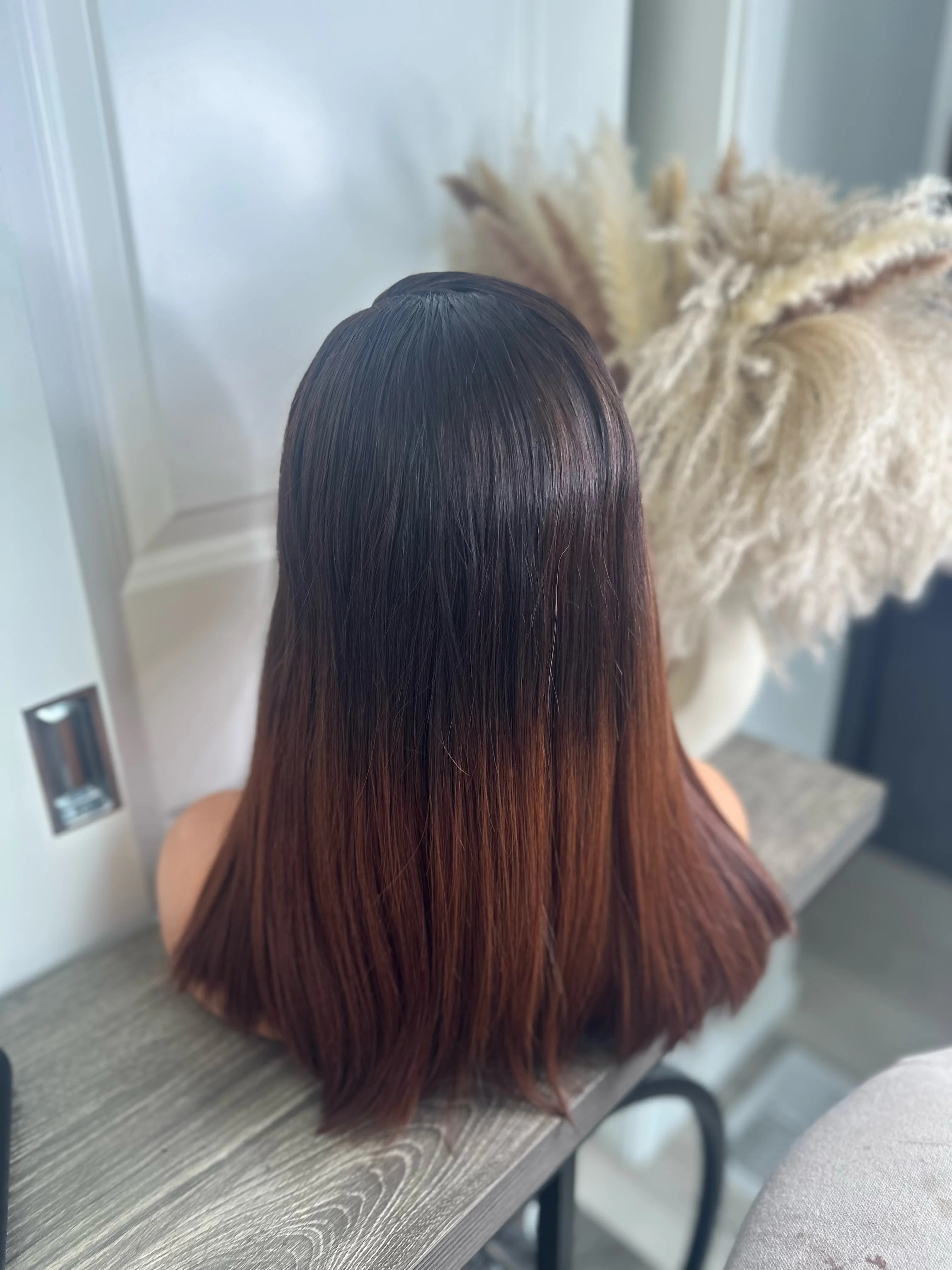 Raw quality ombré two tone bone straight wig