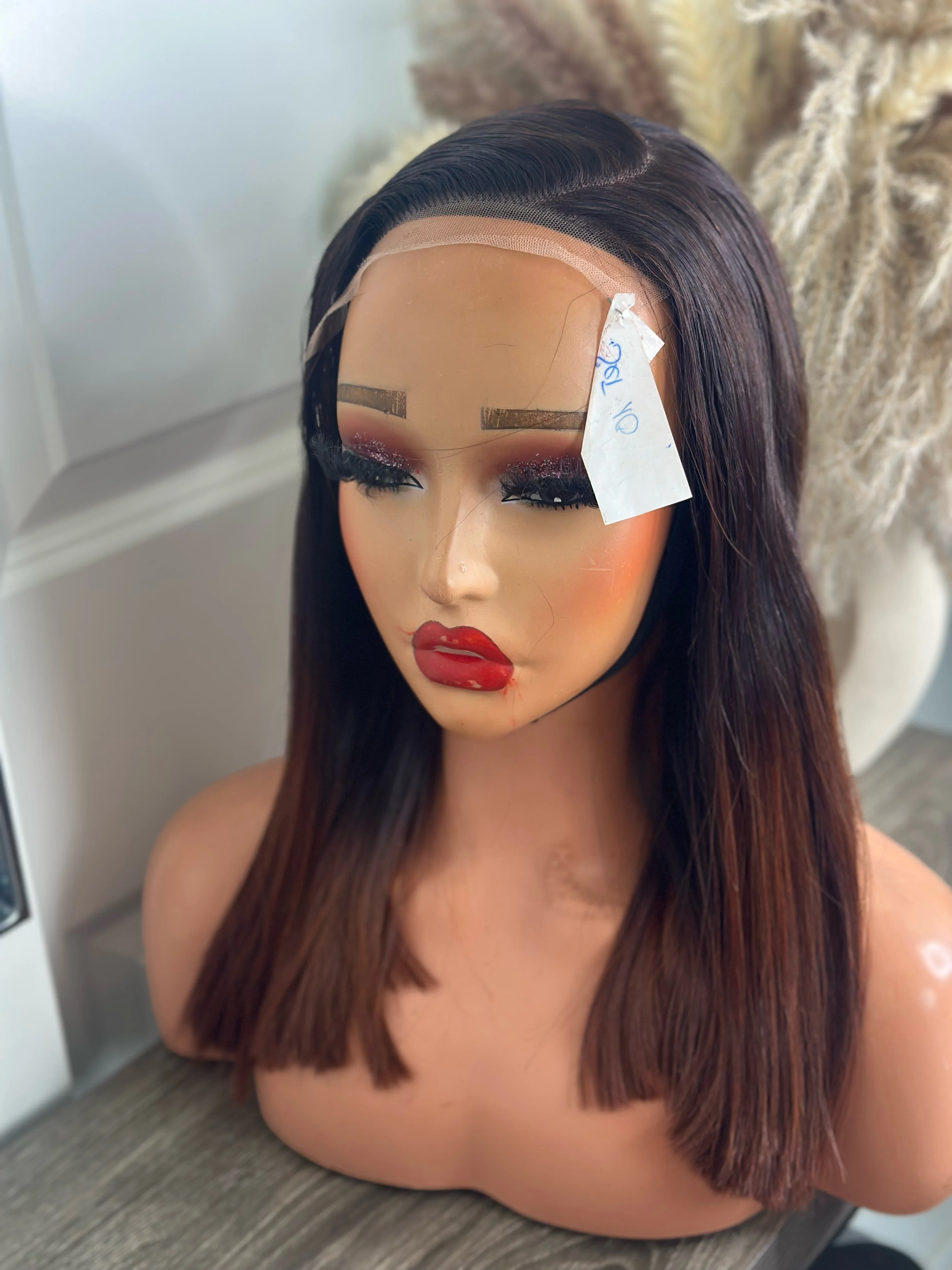 Raw quality ombré two tone bone straight wig second