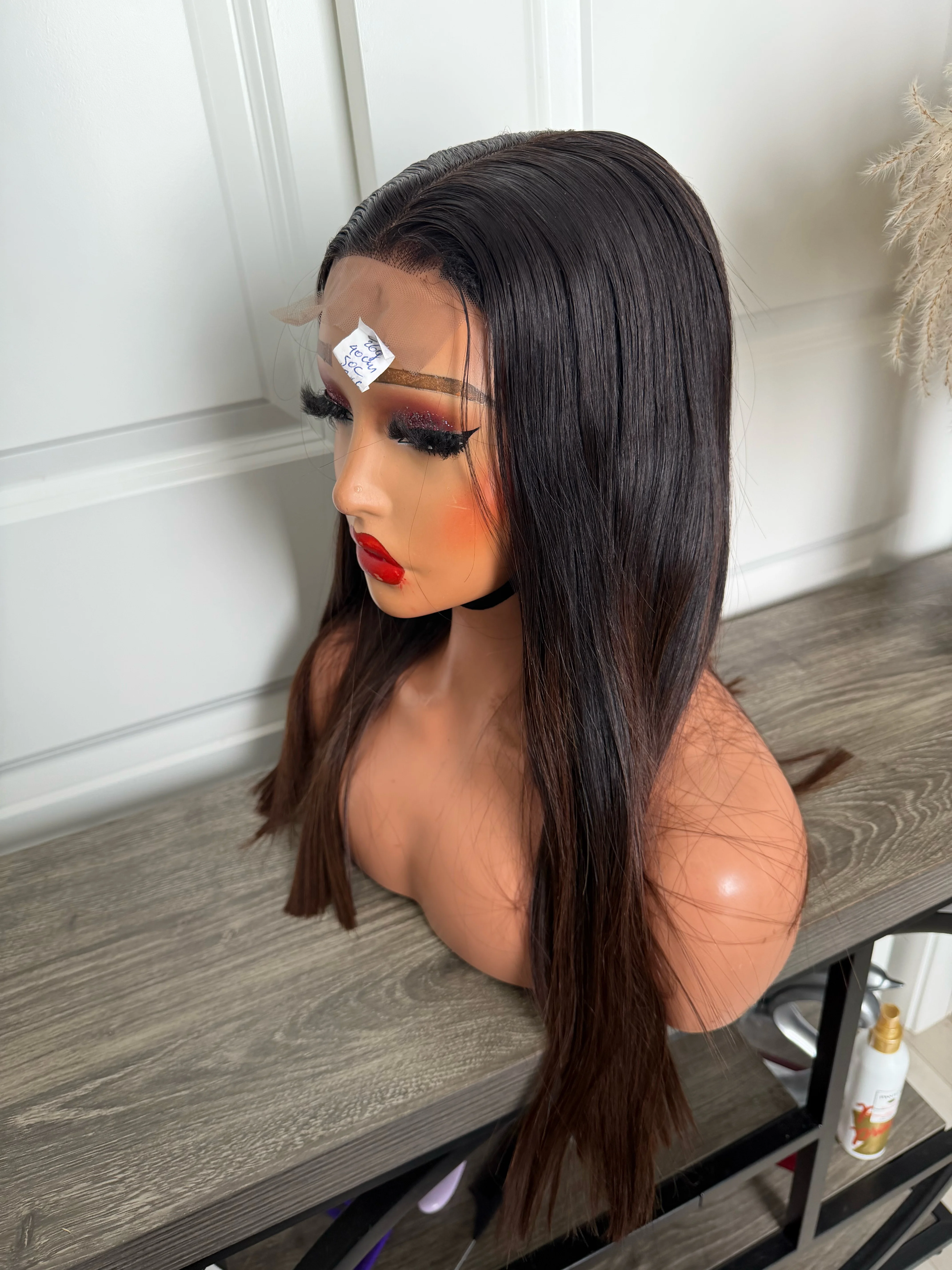 Raw quality ombré two tone bone straight wig