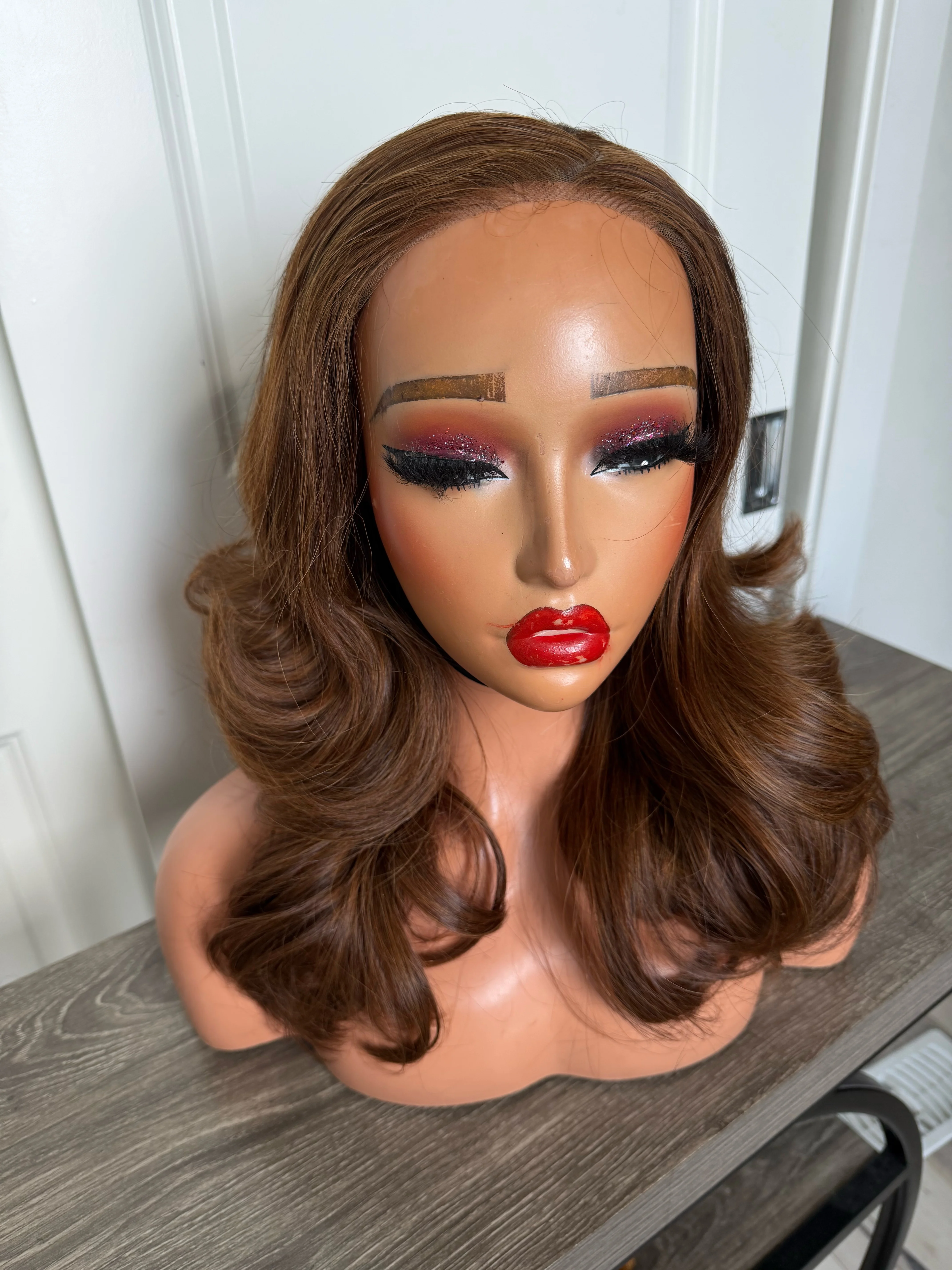 Donor  quality brown wavy wig second
