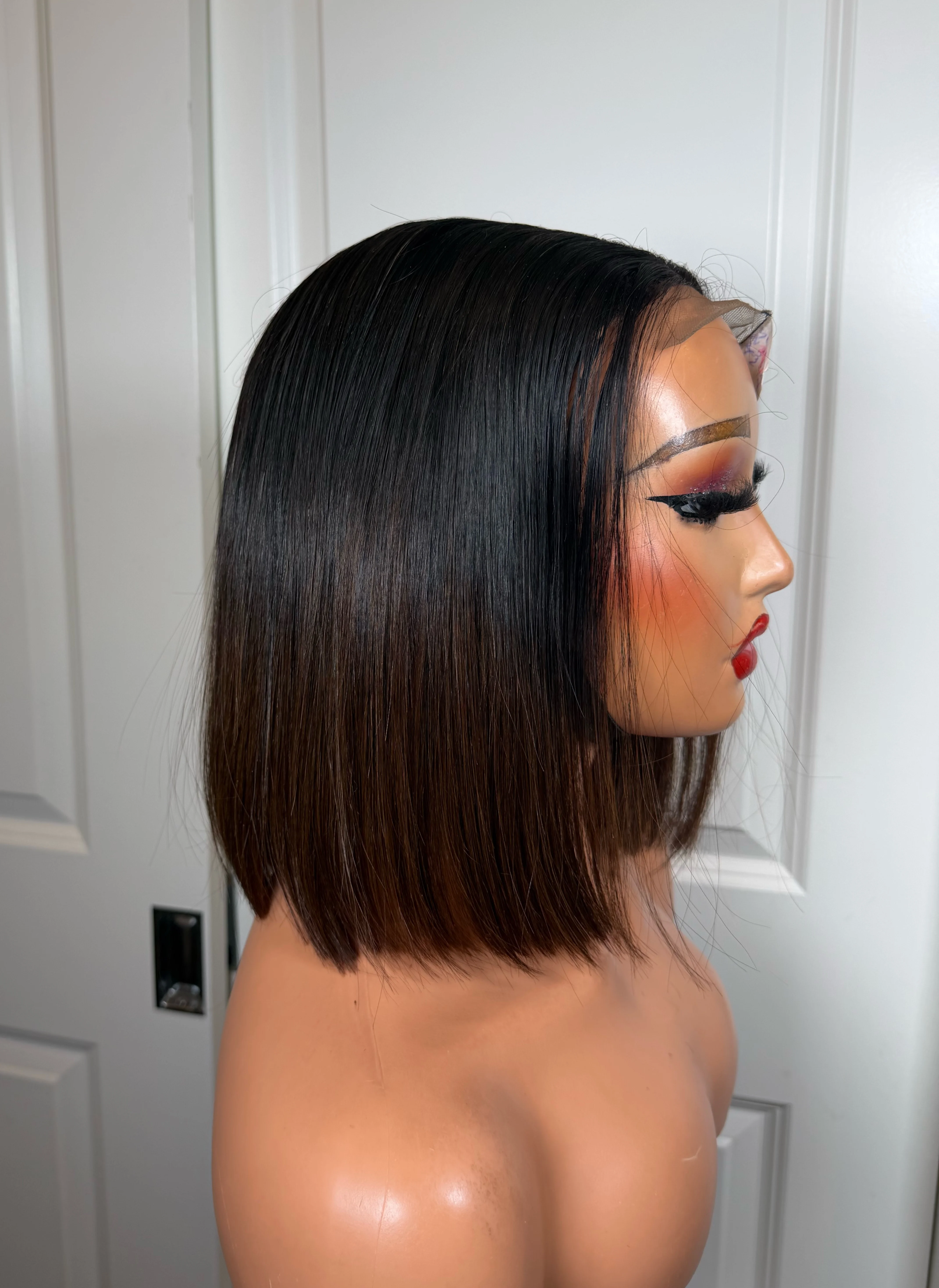 Ombré brown two tone short bone straight second image