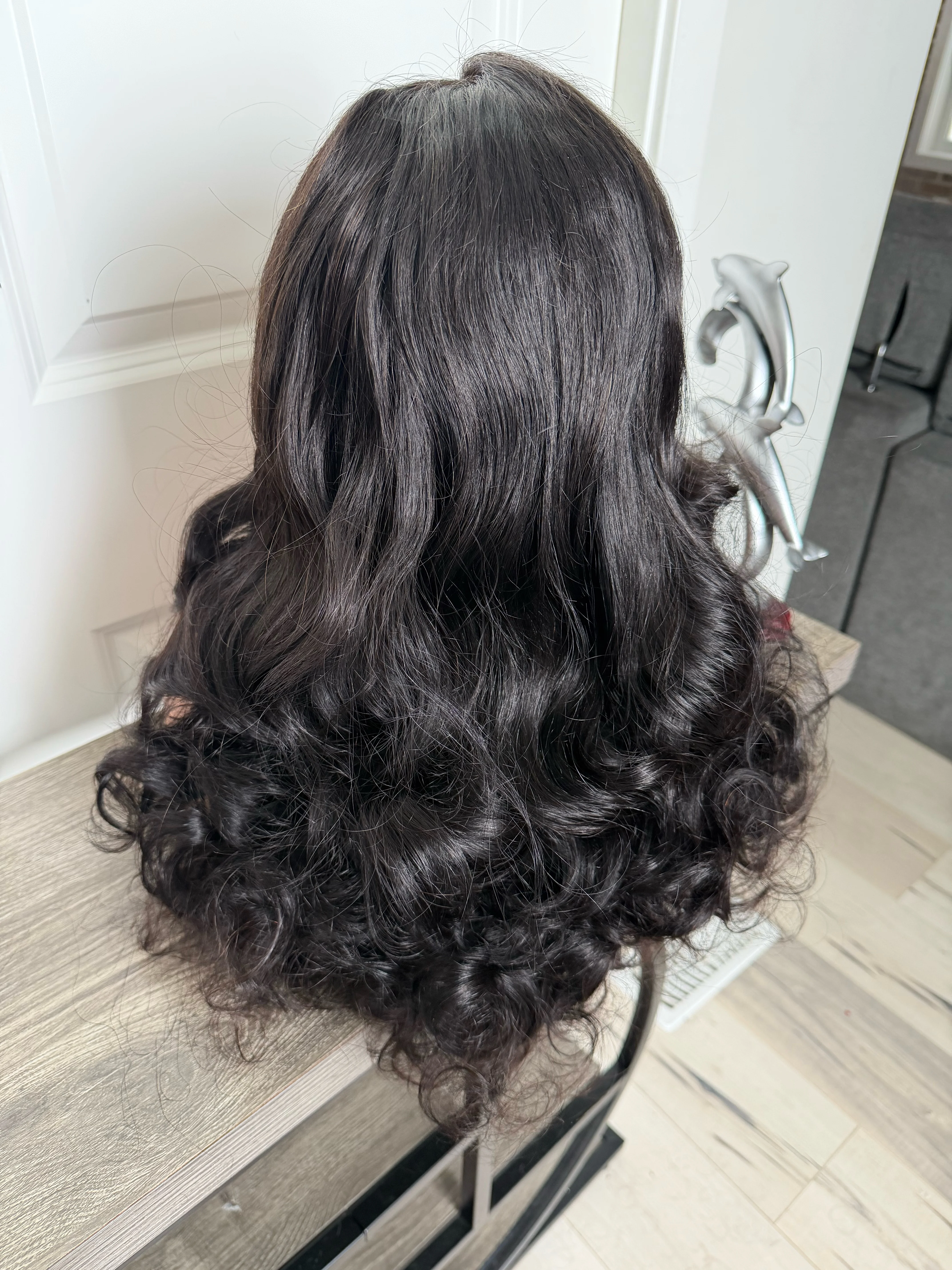 Raw  quality natural color wavy wig