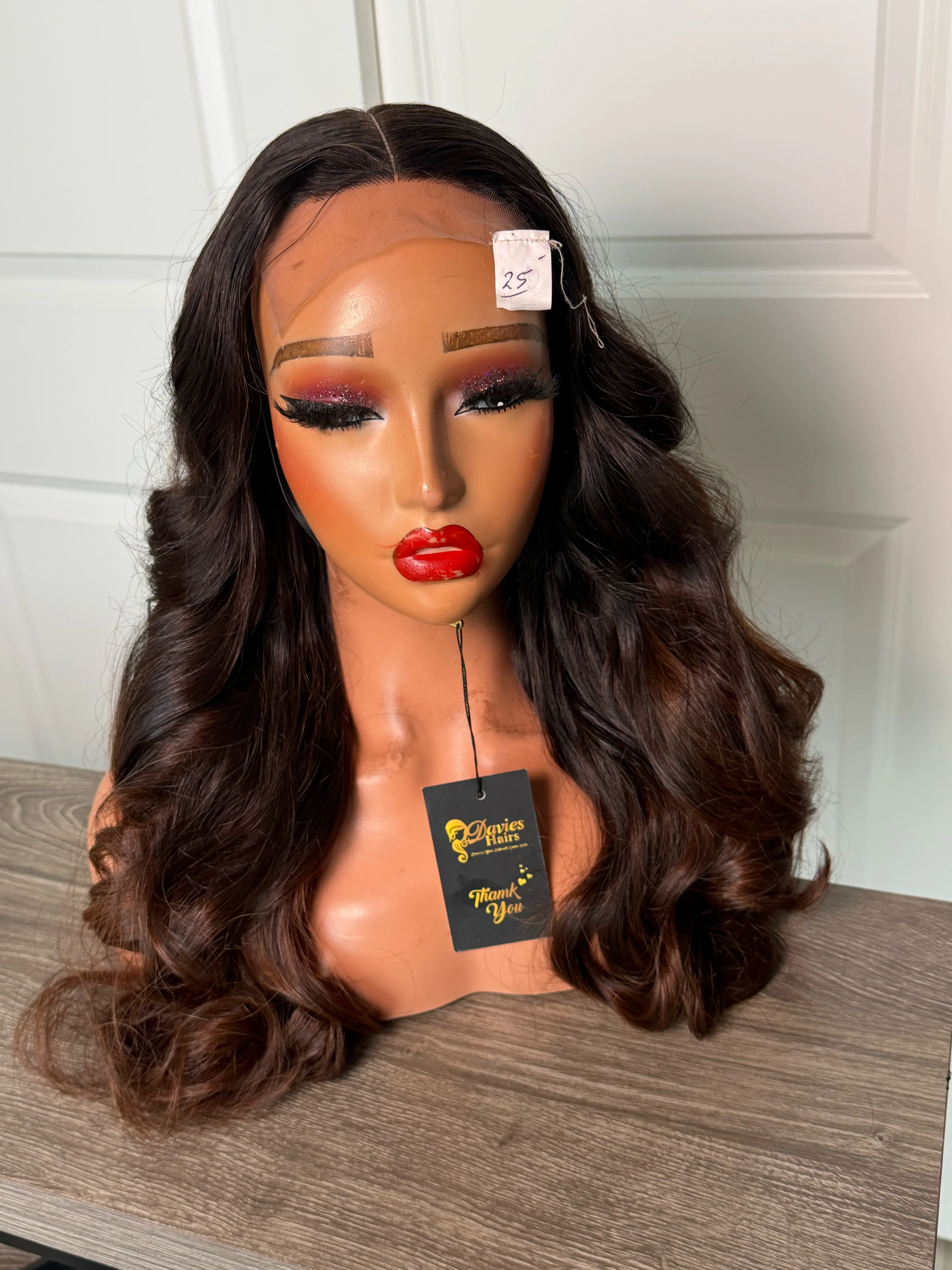 Raw ombré brown wavy