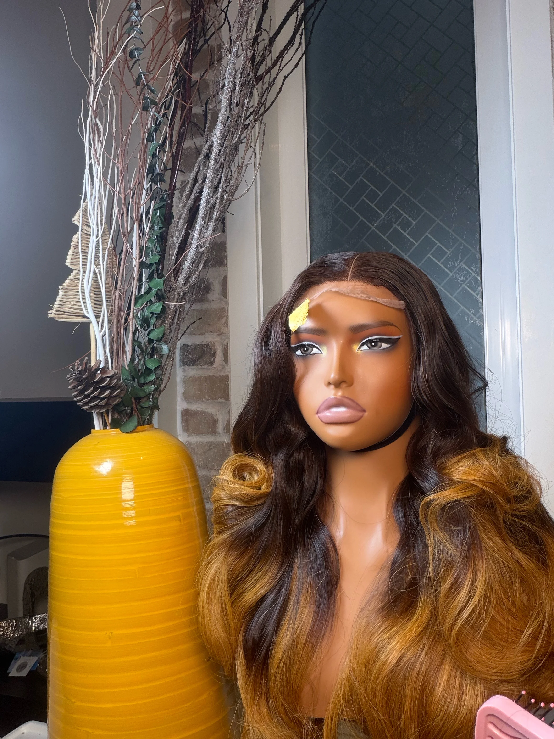 Two tone golden brown