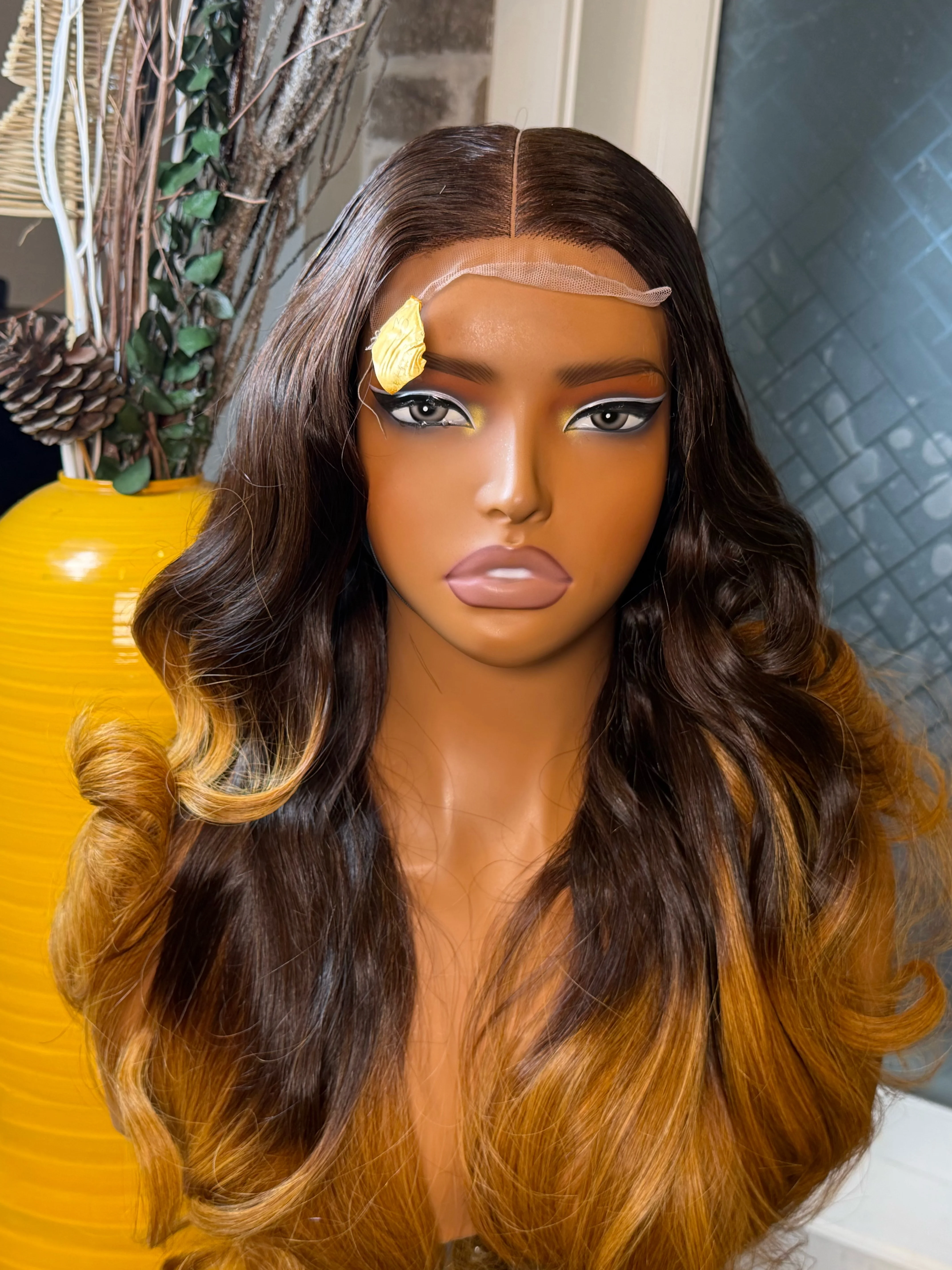Two tone golden brown