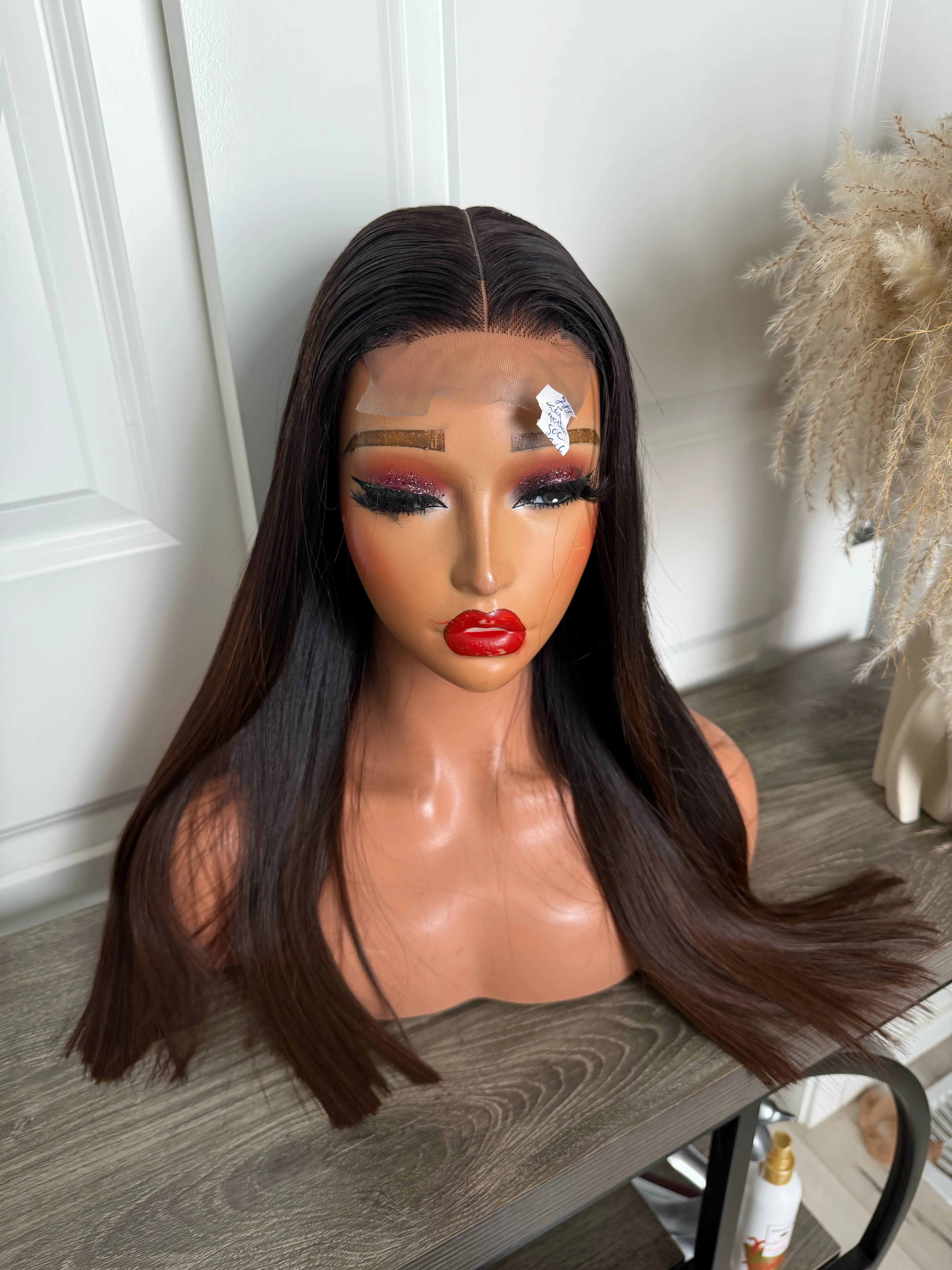 Raw quality ombré two tone bone straight wig