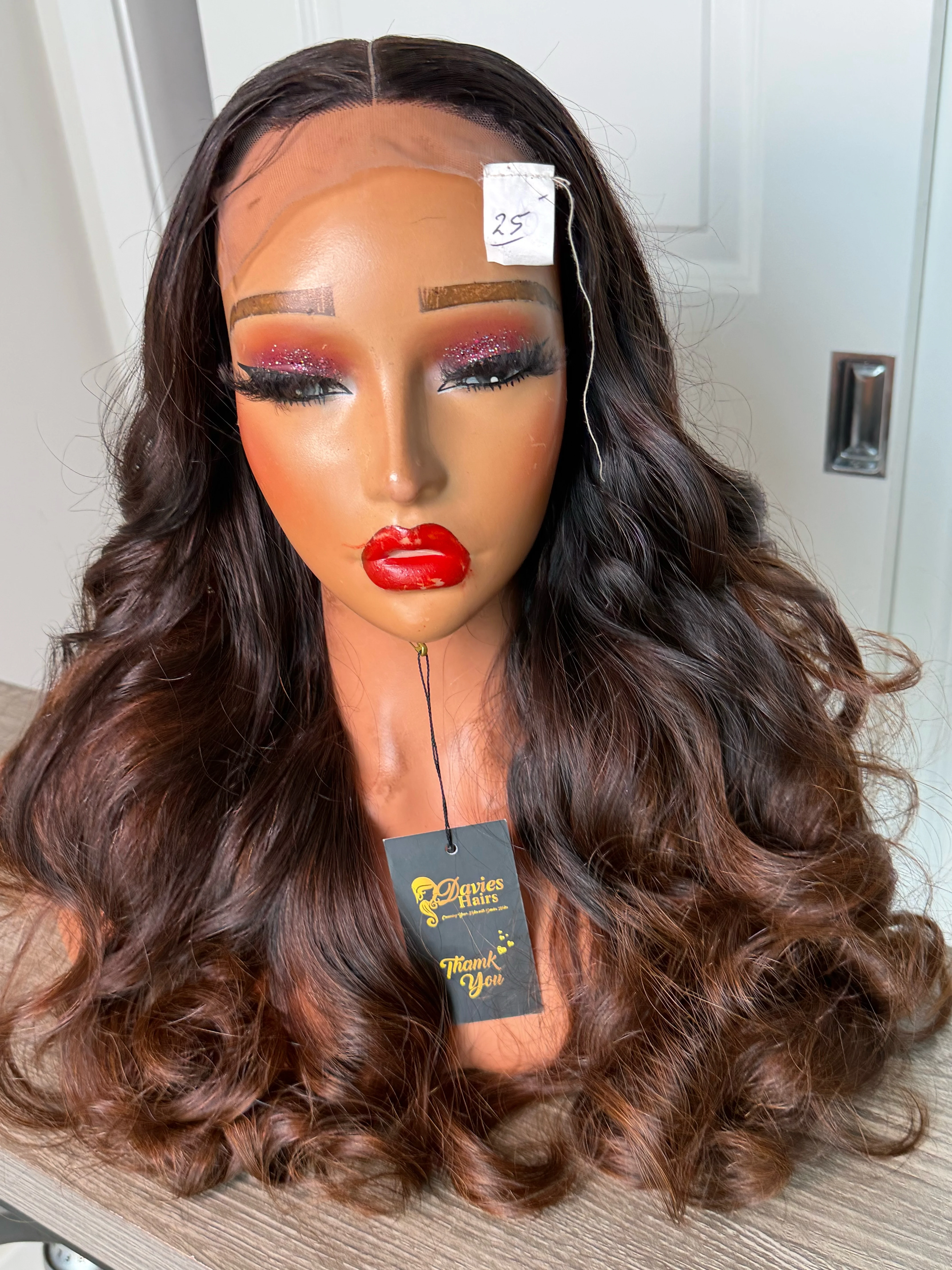Raw ombré brown wavy